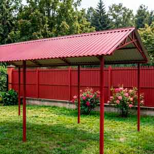 Двускатный навес 3 на 4 цены, фото